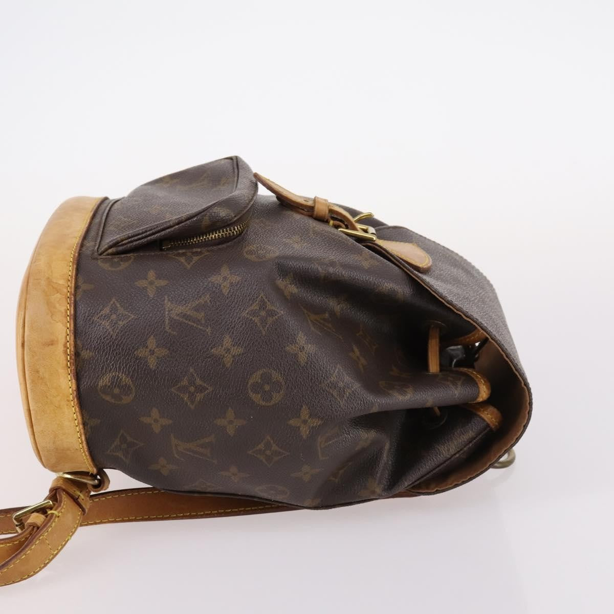 Louis Vuitton Vintage Montsouris Backpack Monogram Canvas Brown Canvas Backpack Bag (Pre-Owned)