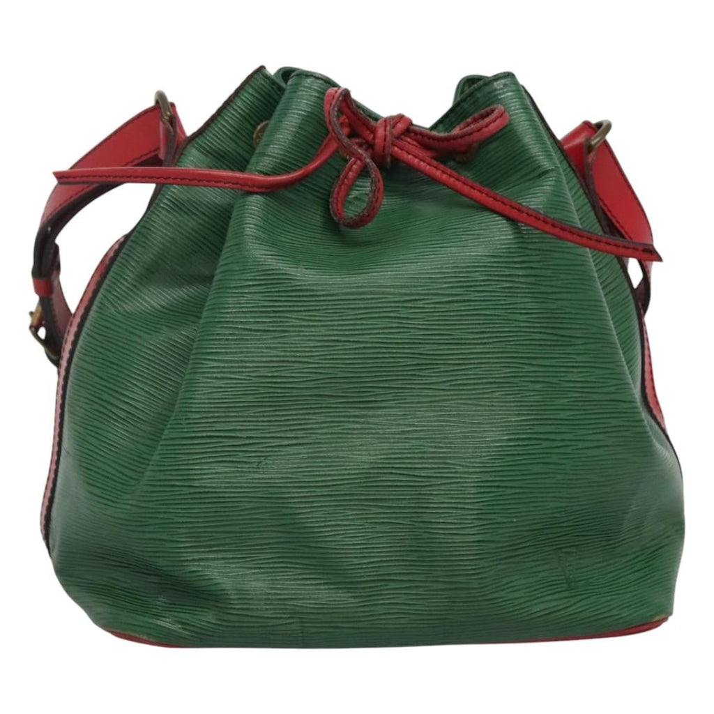 Louis Vuitton Bicolor Petit Noe Handbag Epi Leather Green Leather Shoulder Bag Bag (Pre-Owned)