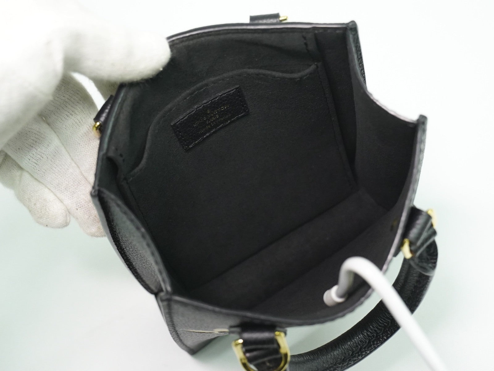 Louis Vuitton Petit Sac Plat Bag Bicolor Monogram Empreinte Giant Black Leather Tote Bag Bag (Pre-Owned)