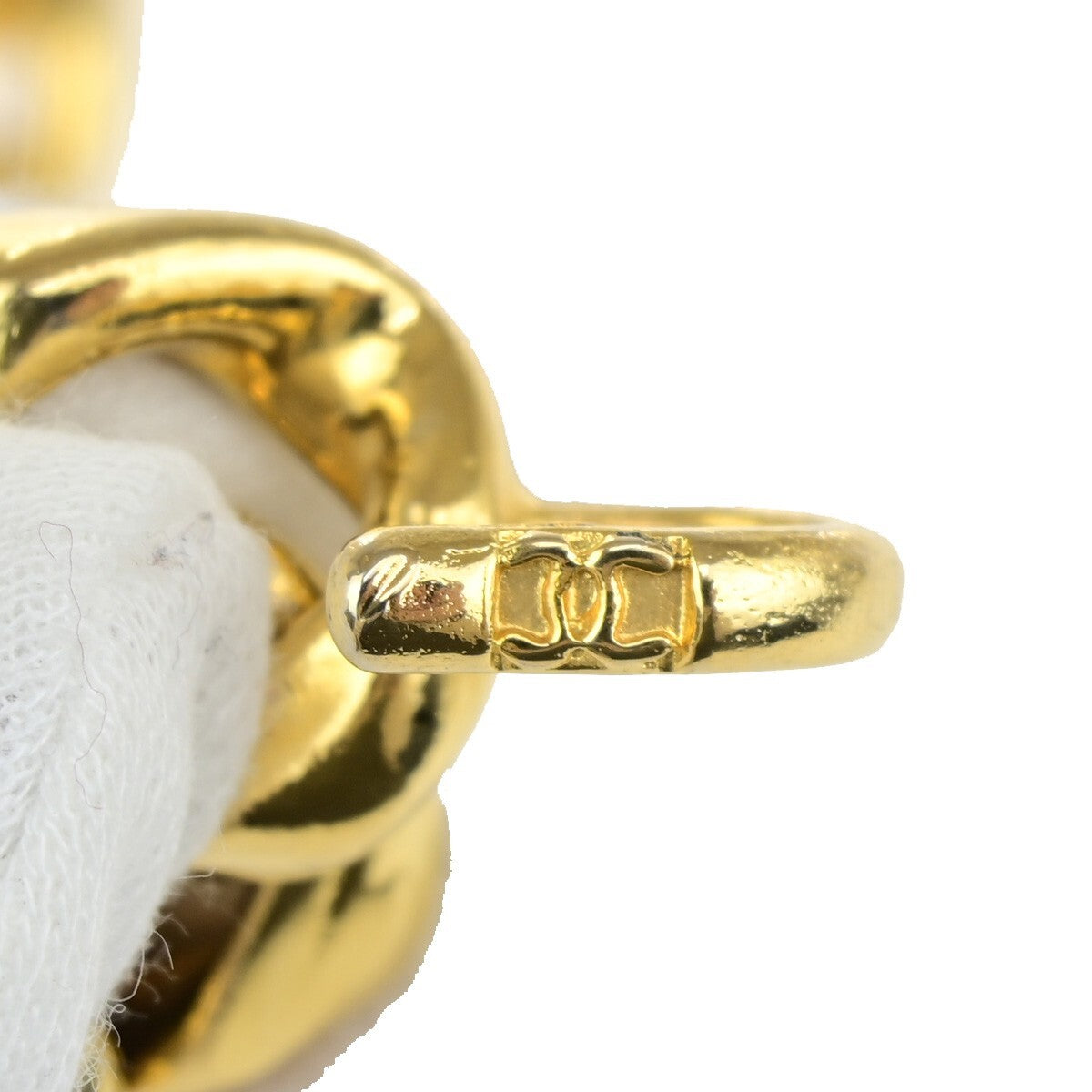 Chanel Cc Chunky Chain-Link Belt Gold-Plated Gold Gold_Plated Accessory (Pre-Owned)