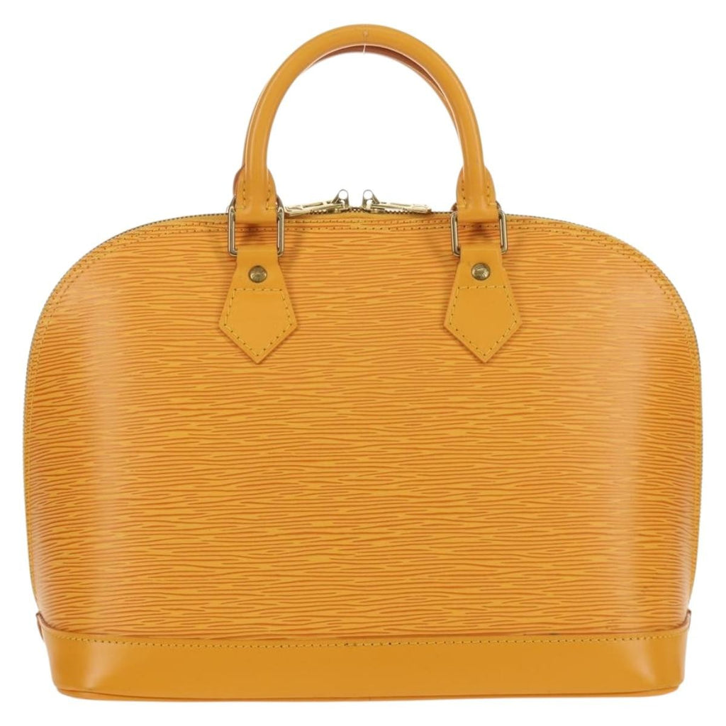 Louis Vuitton Alma Handbag Epi Leather Yellow Leather Handbag (Pre-Owned)