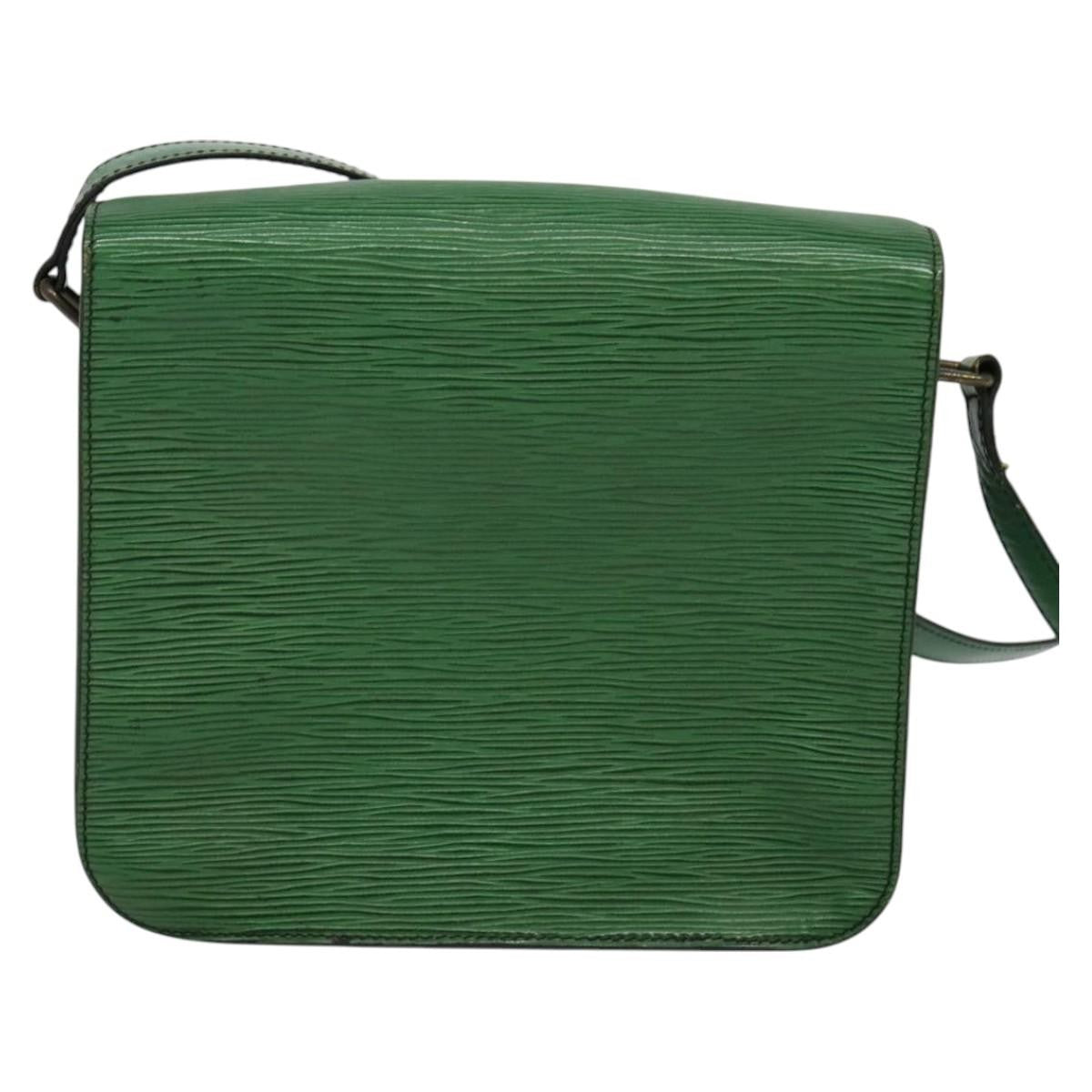 Louis Vuitton Cartouchiere Handbag Epi Leather Green Leather Shoulder Bag Bag (Pre-Owned)