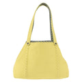 Bottega Veneta A-Shape Tote Leather With Intrecciato Detail Yellow Leather Shoulder Bag Bag (Pre-Owned)