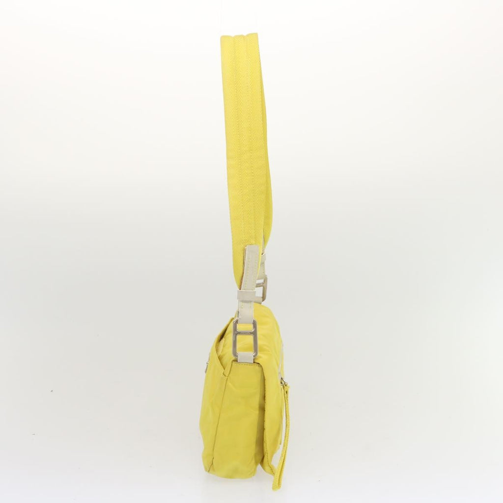 Prada Vintage Shoulder Bag Tessuto Yellow Nylon Shoulder Bag Bag (Pre-Owned)