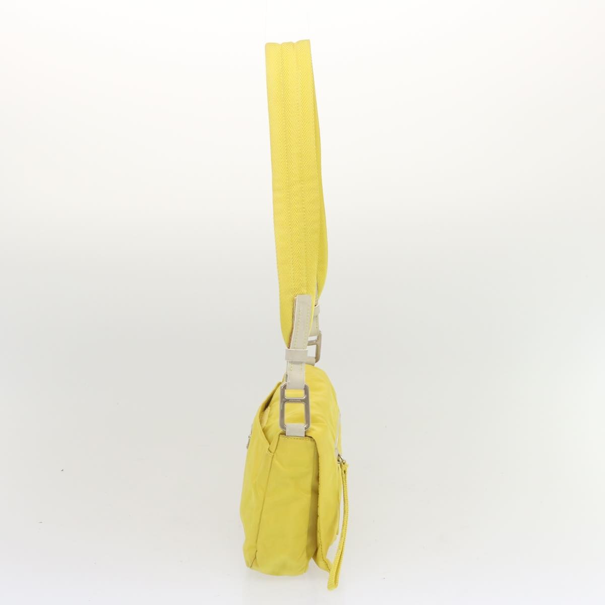 Prada Vintage Shoulder Bag Tessuto Yellow Nylon Shoulder Bag Bag (Pre-Owned)
