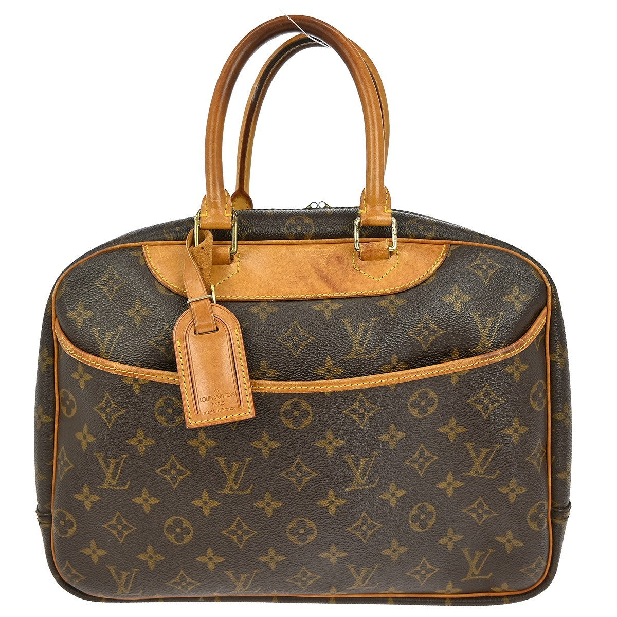 Louis Vuitton Deauville Handbag Monogram Canvas Brown Canvas Handbag (Pre-Owned)