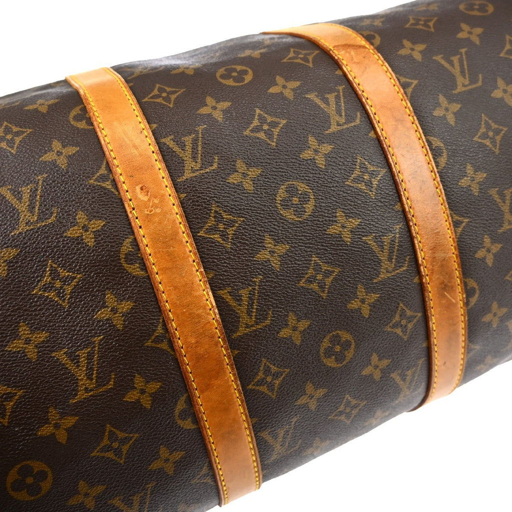 Louis Vuitton Keepall Bag Monogram Canvas Brown Canvas Travel Bag Bag (Pre-Owned)