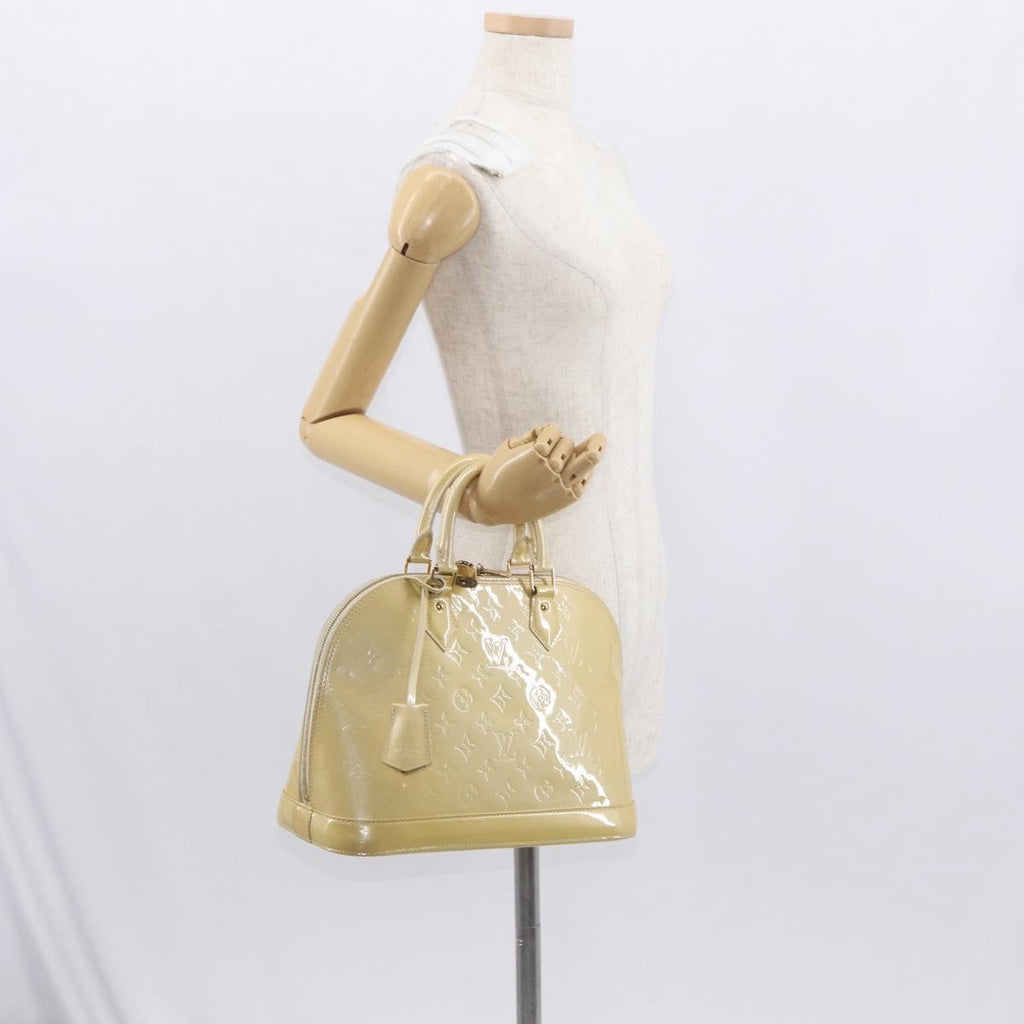Louis Vuitton Alma Handbag Patent Leather Beige Patent_Leather Handbag (Pre-Owned)