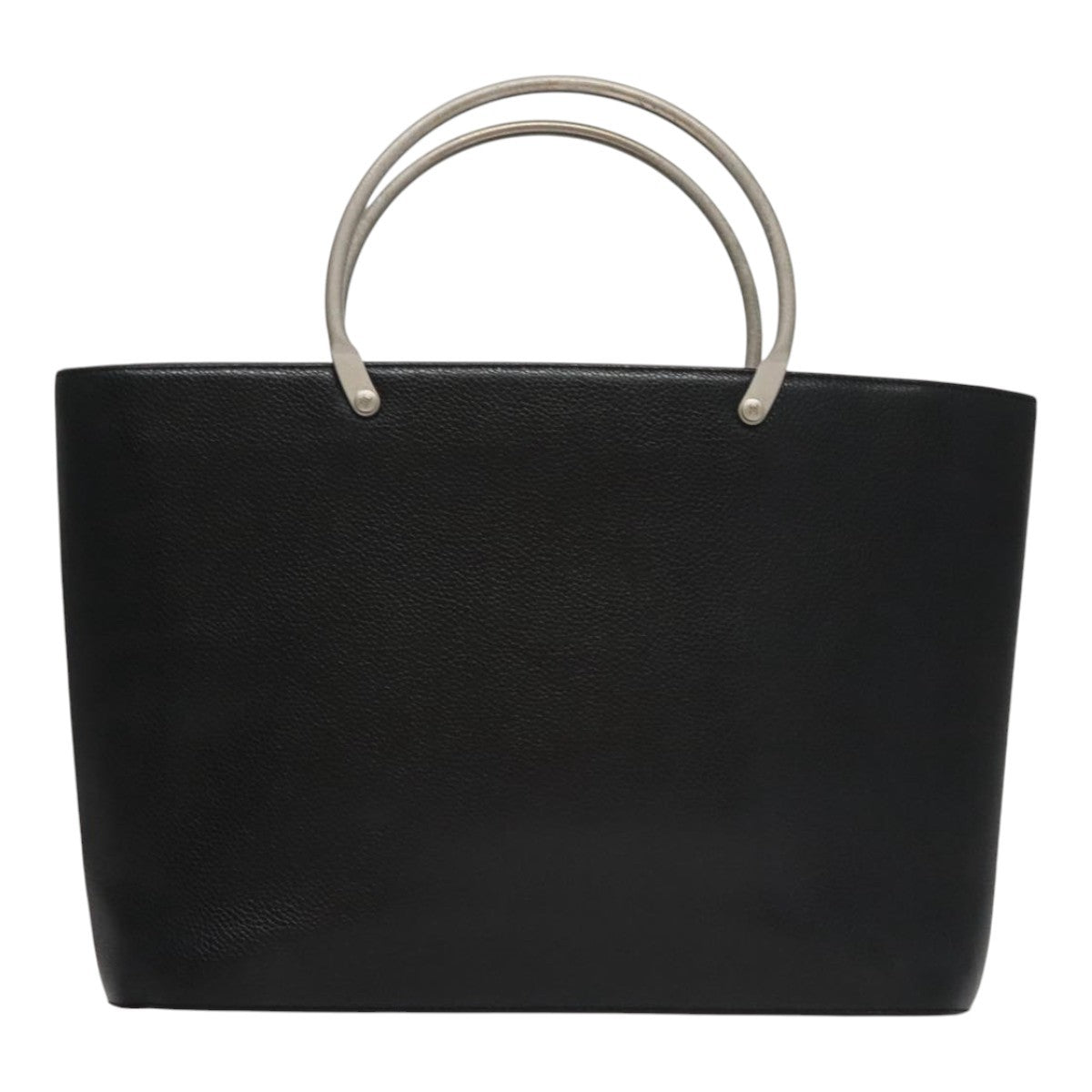 Chanel Vintage Tote Leather Black Leather Tote Bag Bag (Pre-Owned)