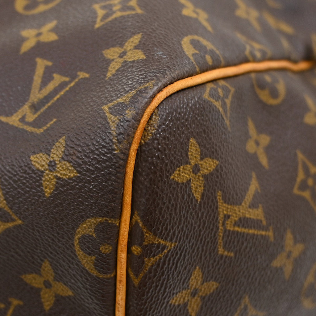 Louis Vuitton Keepall Bandouliere Bag Monogram Canvas Brown Canvas Travel Bag Bag (Pre-Owned)