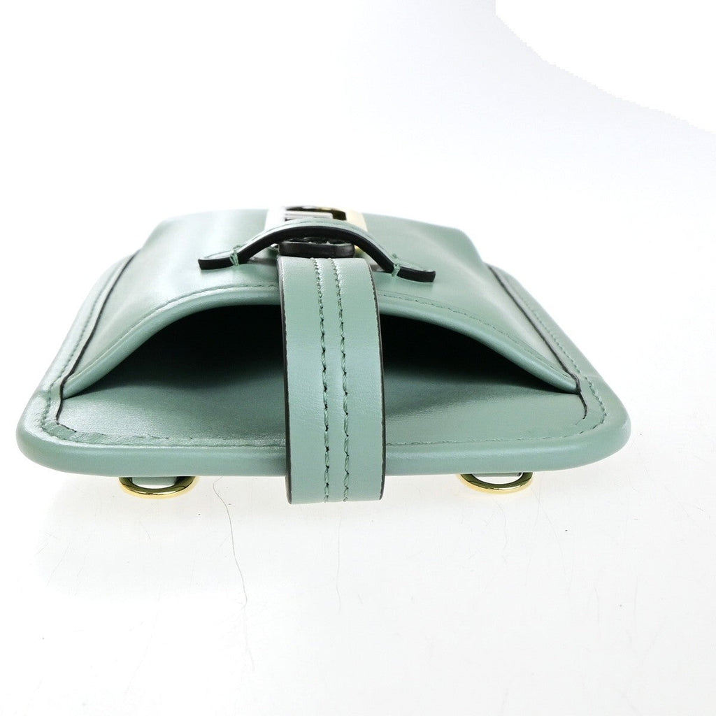 Fendi Smartphone Case Leather Green Leather Bag (Pre-Owned)