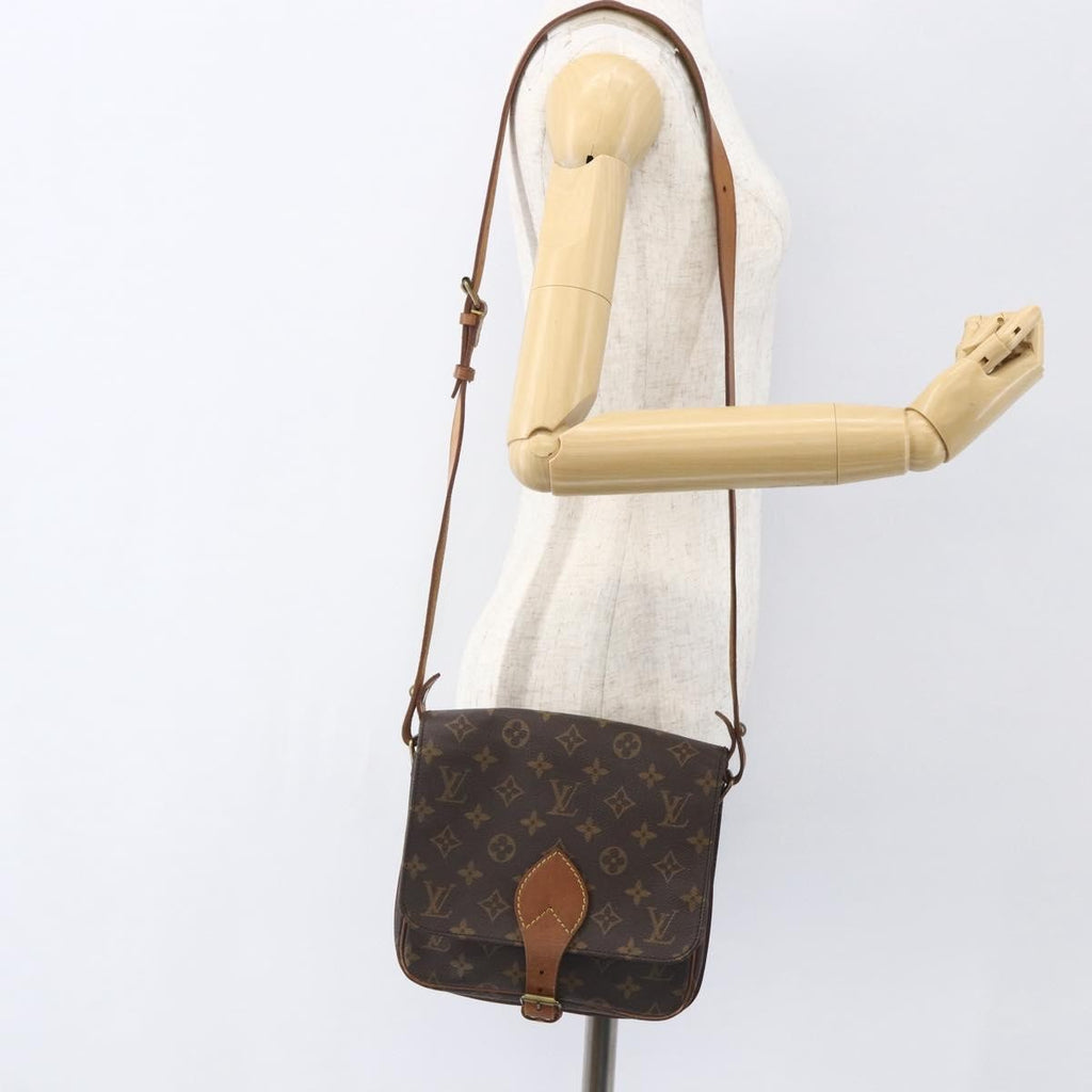 Louis Vuitton Cartouchiere Handbag Monogram Canvas Brown Canvas Shoulder Bag Bag (Pre-Owned)