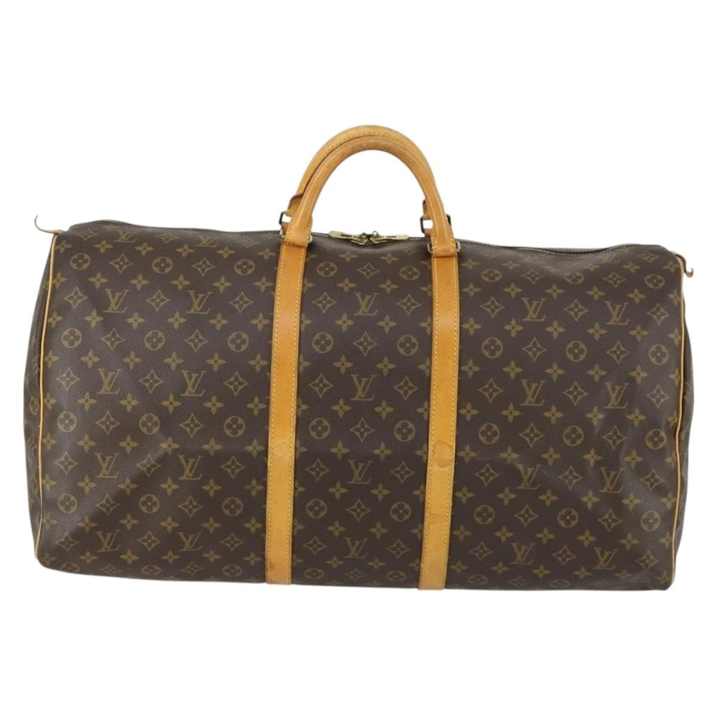 Louis Vuitton Keepall Bag Monogram Canvas Brown Canvas Travel Bag Bag (Pre-Owned)