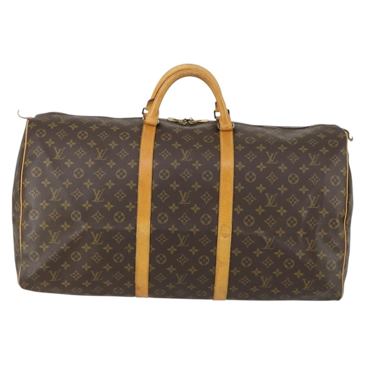 Louis Vuitton Keepall Bag Monogram Canvas Brown Canvas Travel Bag Bag (Pre-Owned)