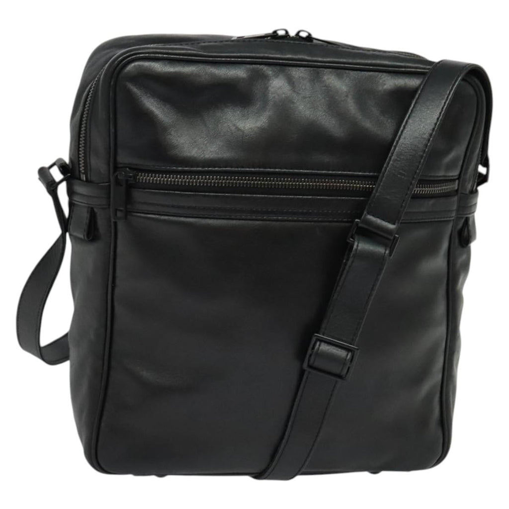 Louis Vuitton Clarkson Messenger Bag Monogram Shadow Leather Black Leather Bag (Pre-Owned)