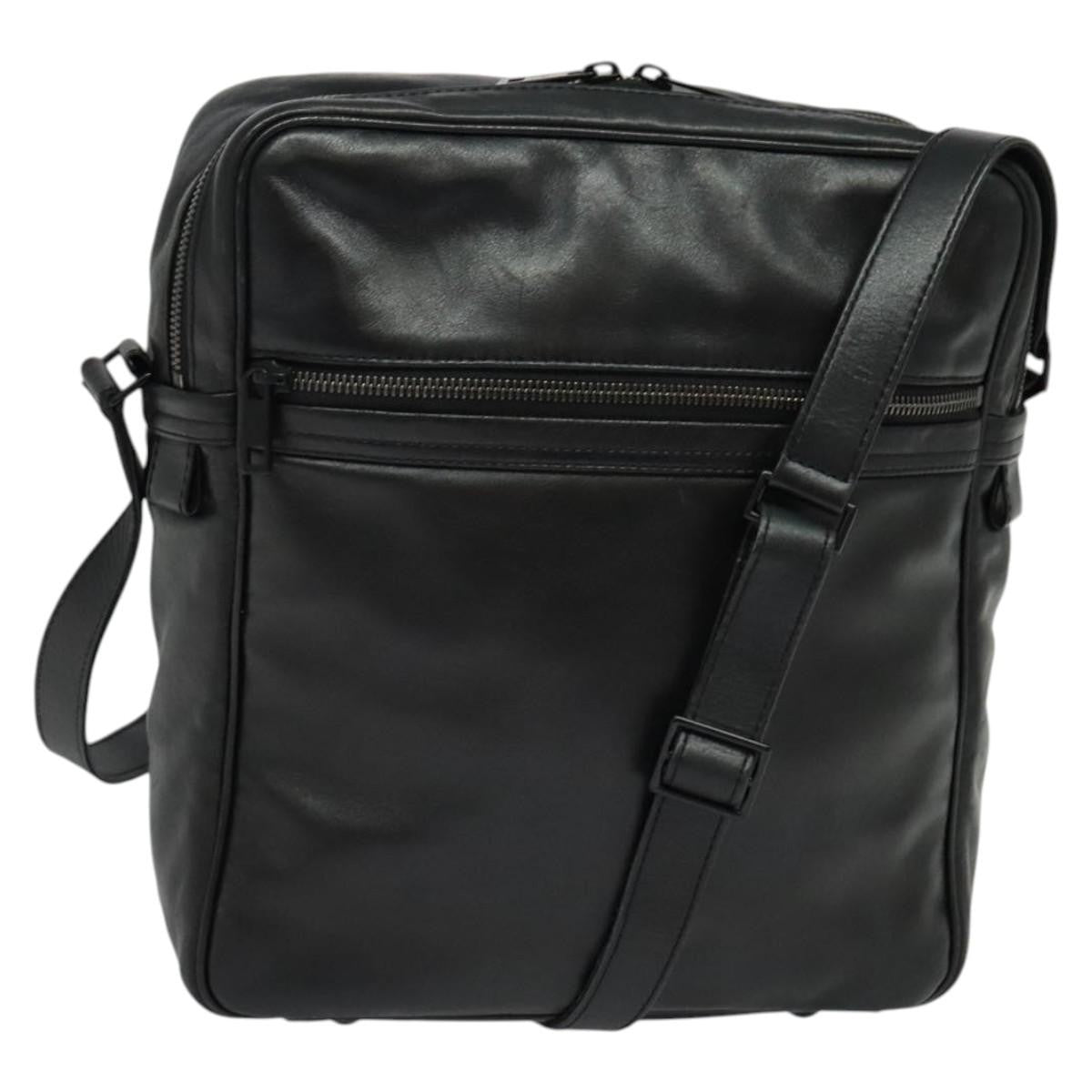 Louis Vuitton Clarkson Messenger Bag Monogram Shadow Leather Black Leather Bag (Pre-Owned)