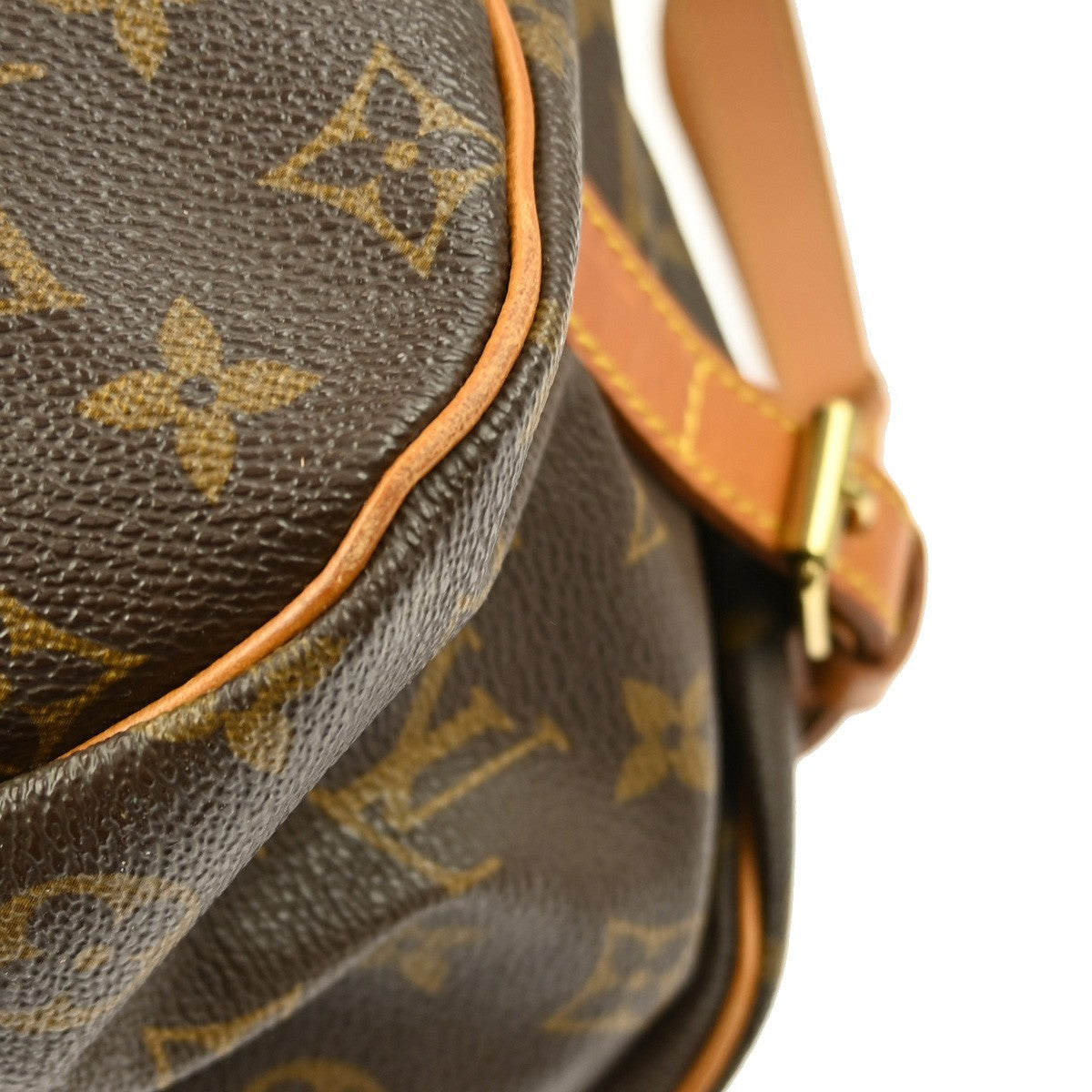 Louis Vuitton Saumur Handbag Monogram Canvas Brown Canvas Shoulder Bag Bag (Pre-Owned)