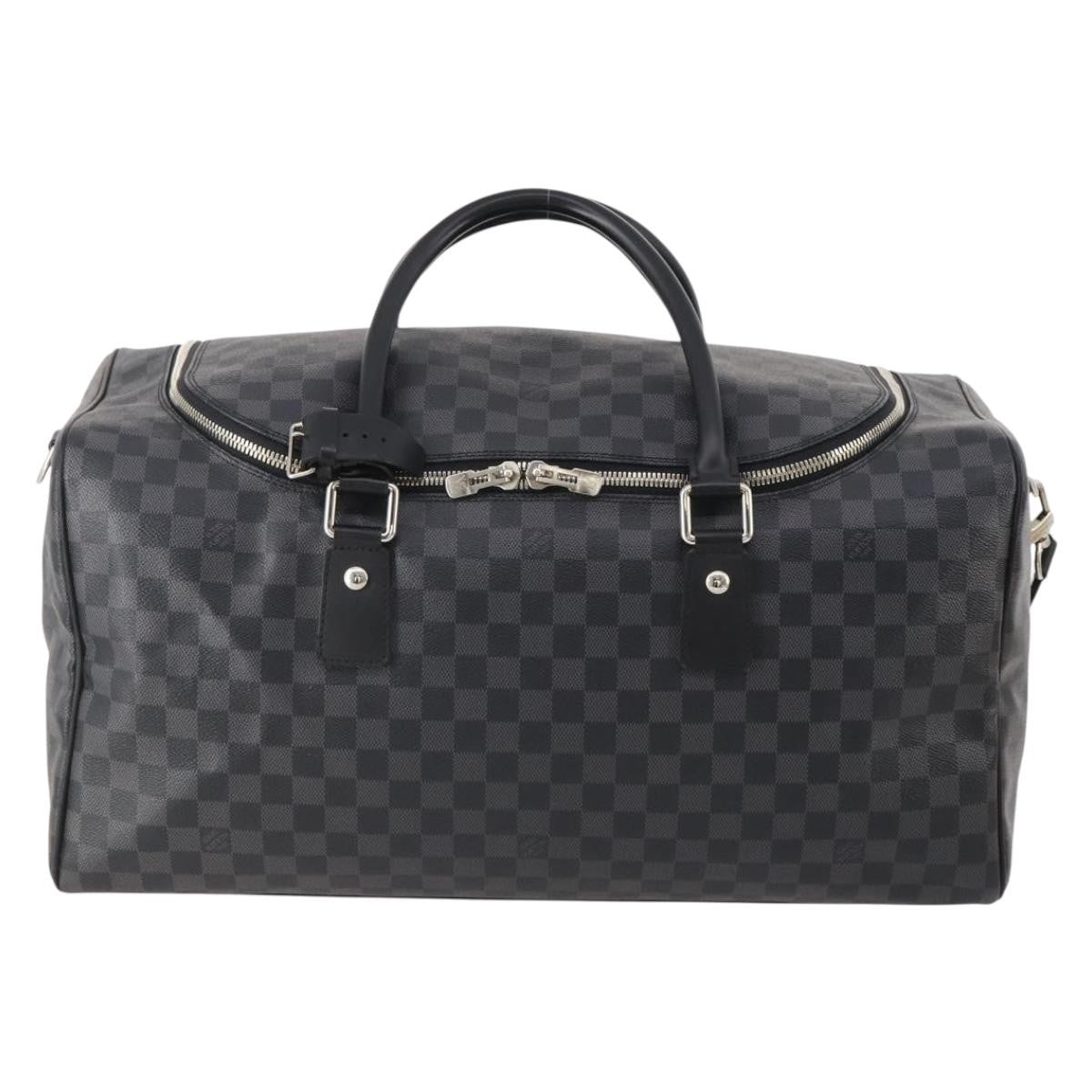 Louis Vuitton Roadster Duffle Bag Damier Graphite Gray Canvas Travel Bag Bag (Pre-Owned)