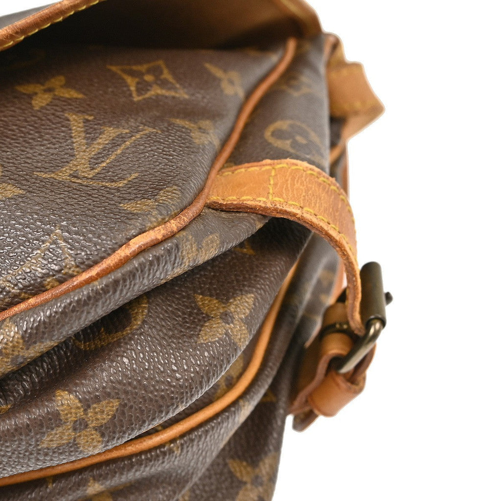 Louis Vuitton Saumur Handbag Monogram Canvas Brown Canvas Shoulder Bag Bag (Pre-Owned)
