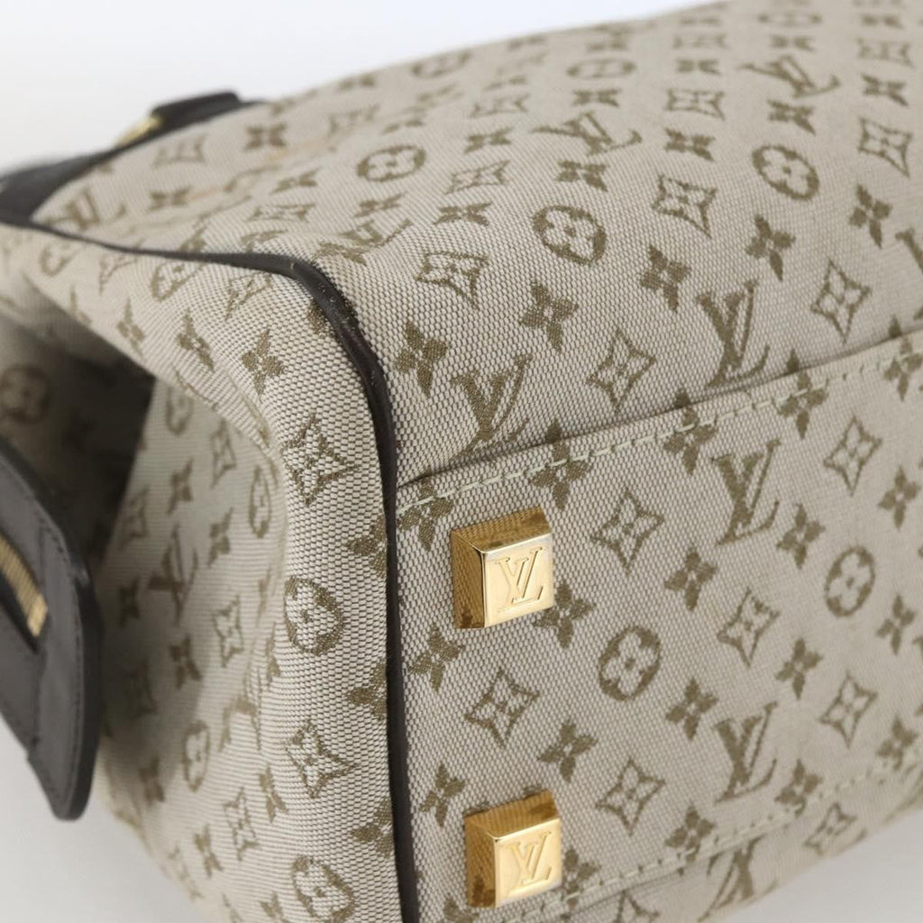 Louis Vuitton Josephine Handbag Mini Lin Khaki Canvas Handbag (Pre-Owned)