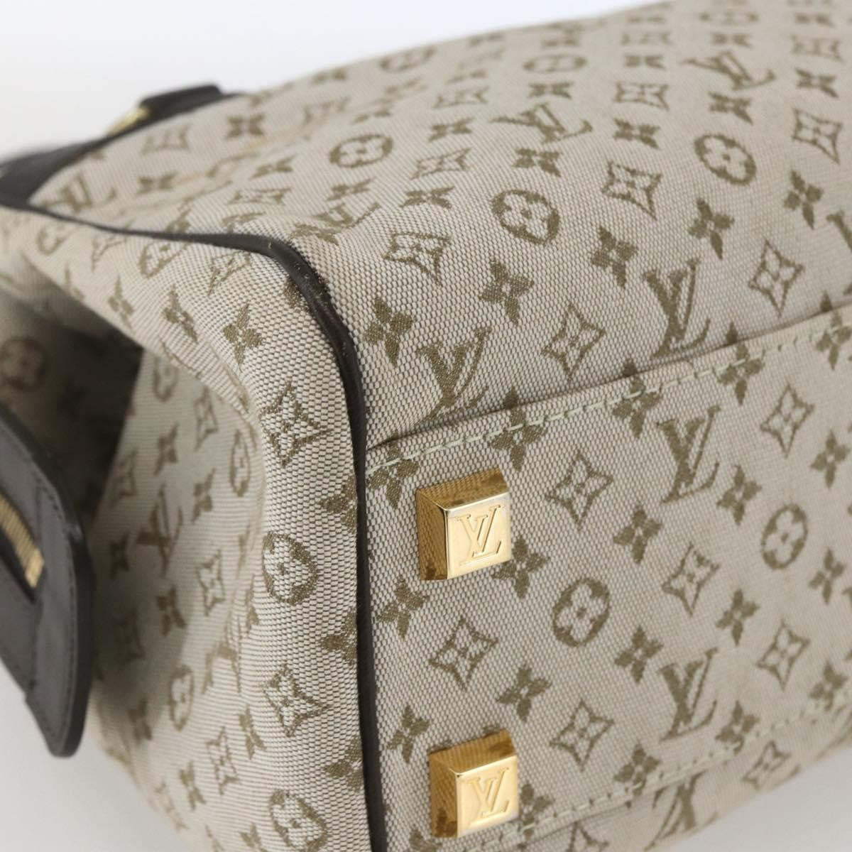 Louis Vuitton Josephine Handbag Mini Lin Khaki Canvas Handbag (Pre-Owned)