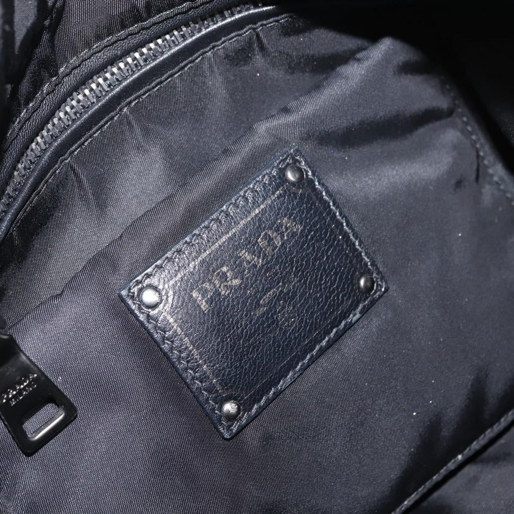 Prada Convertible Double Tote Tessuto Black Nylon Handbag (Pre-Owned)