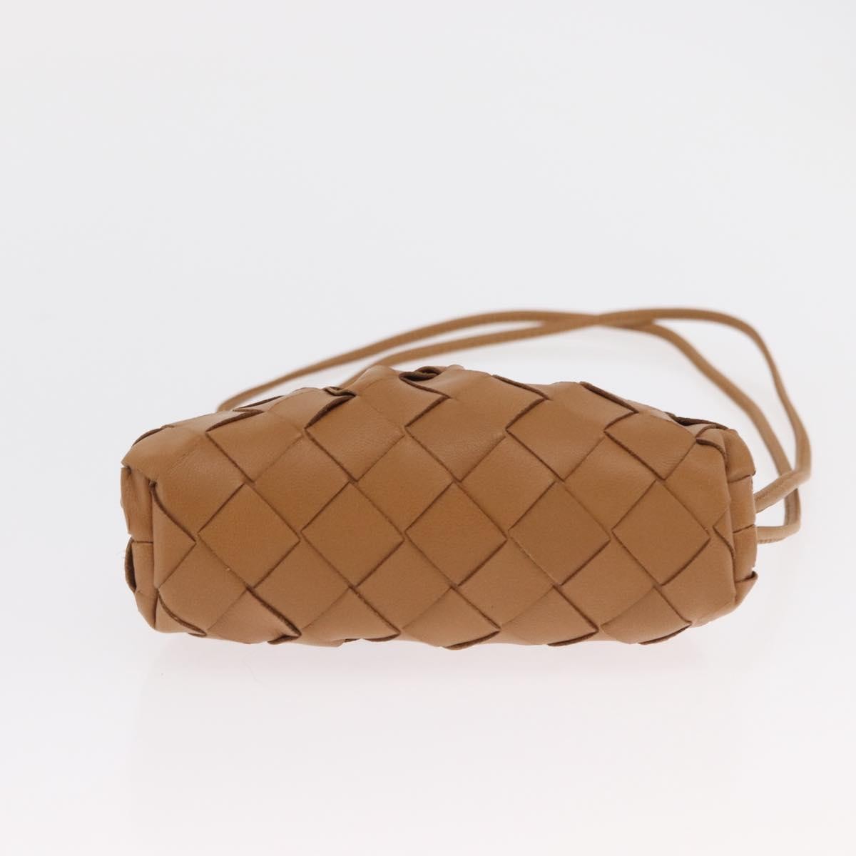 Bottega Veneta The Pouch Coin Purse Intrecciato Nappa Brown Leather Clutche & Pouche Bag (Pre-Owned)