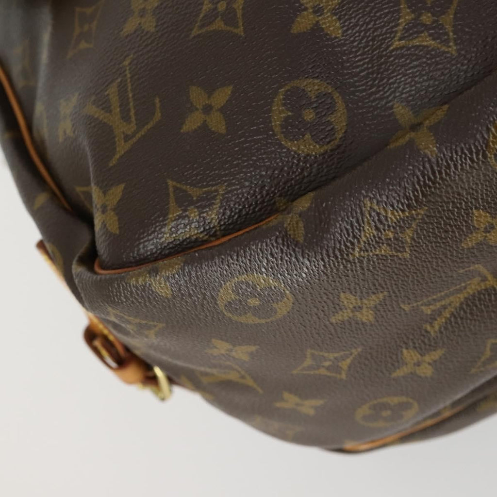 Louis Vuitton Saumur Handbag Monogram Canvas Brown Canvas Shoulder Bag Bag (Pre-Owned)
