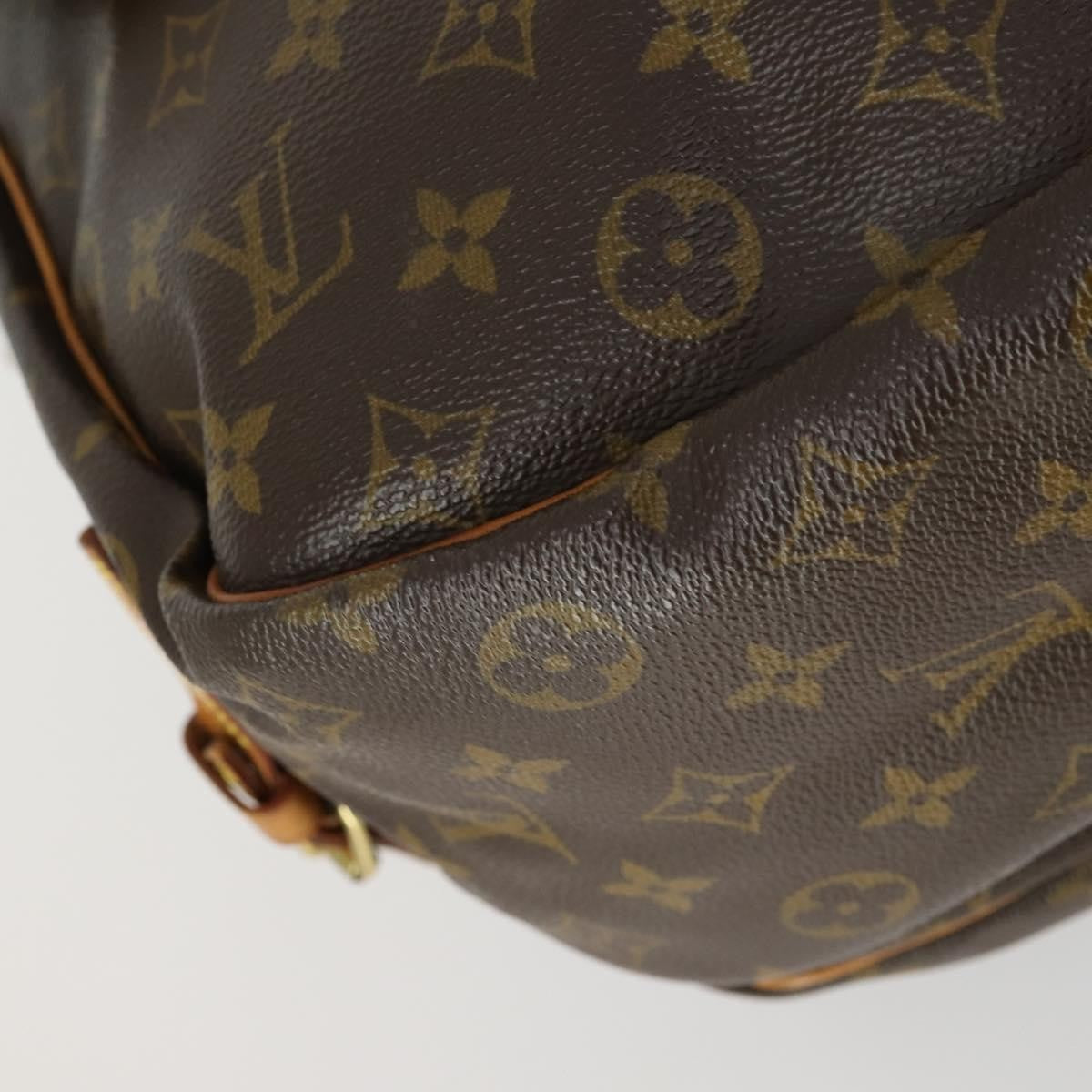 Louis Vuitton Saumur Handbag Monogram Canvas Brown Canvas Shoulder Bag Bag (Pre-Owned)