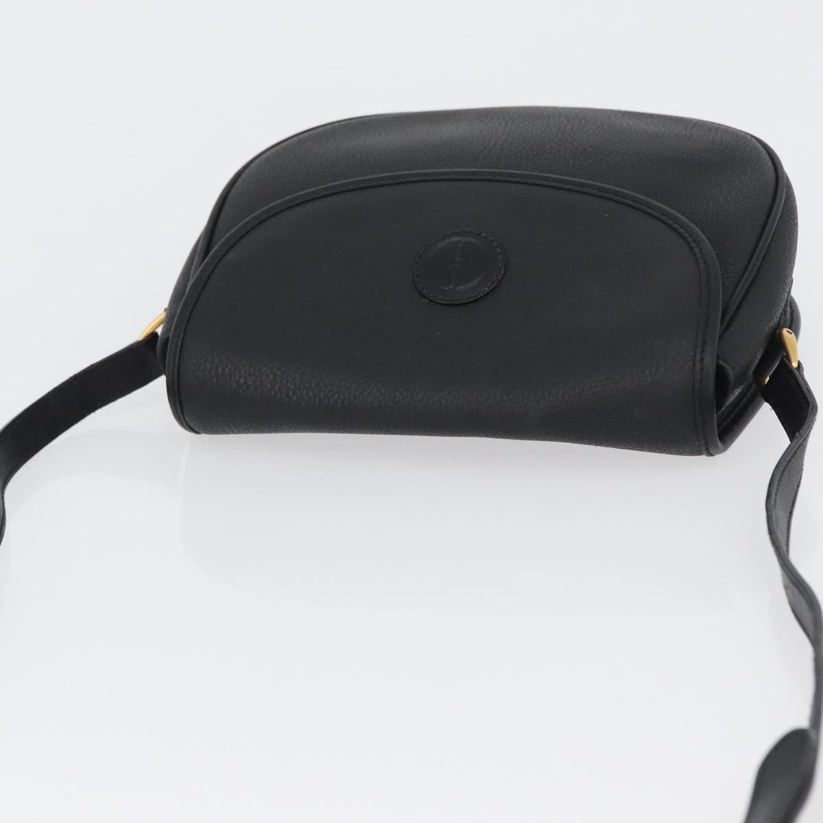 Gucci Vintage Shoulder Bag Leather Black Leather Shoulder Bag Bag (Pre-Owned)