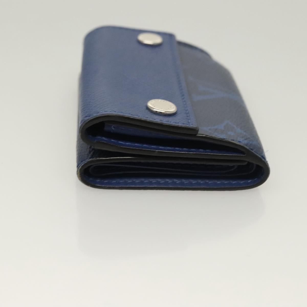 Louis Vuitton Discovery Wallet Monogram Taigarama Blue Leather Wallets Accessory (Pre-Owned)