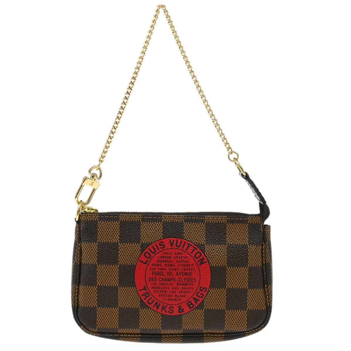 Louis Vuitton Pochette Accessoires Limited Edition Damier Brown Canvas Clutche & Pouche Bag (Pre-Owned)