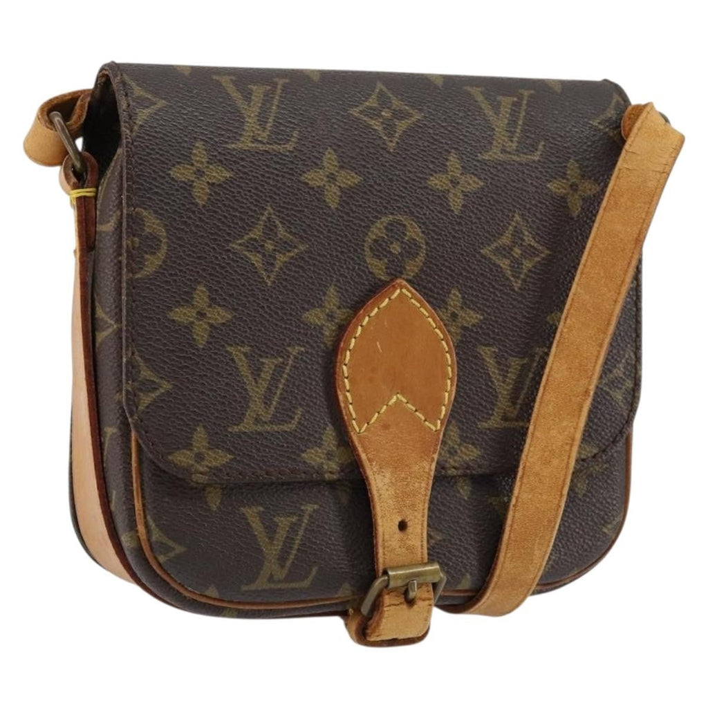Louis Vuitton Cartouchiere Handbag Monogram Canvas Brown Canvas Shoulder Bag Bag (Pre-Owned)