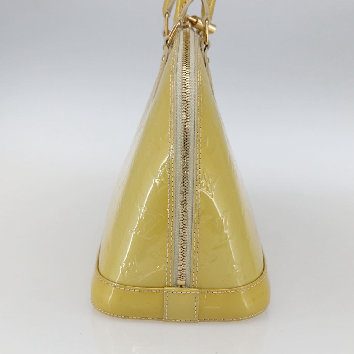 Louis Vuitton Alma Handbag Monogram Vernis Beige Patent_Leather Handbag (Pre-Owned)