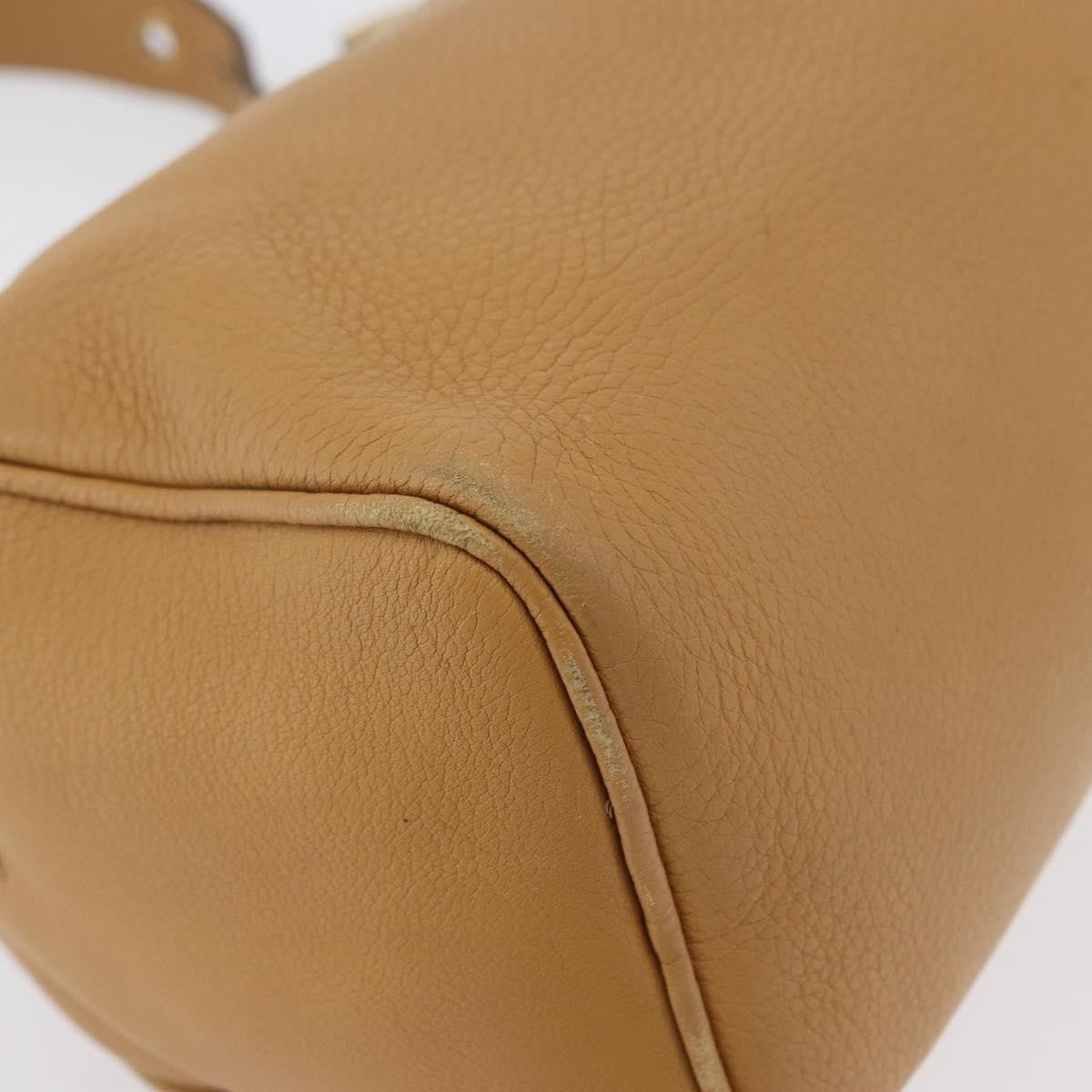 Prada Vintage Shoulder Bag Leather Brown Leather Shoulder Bag Bag (Pre-Owned)