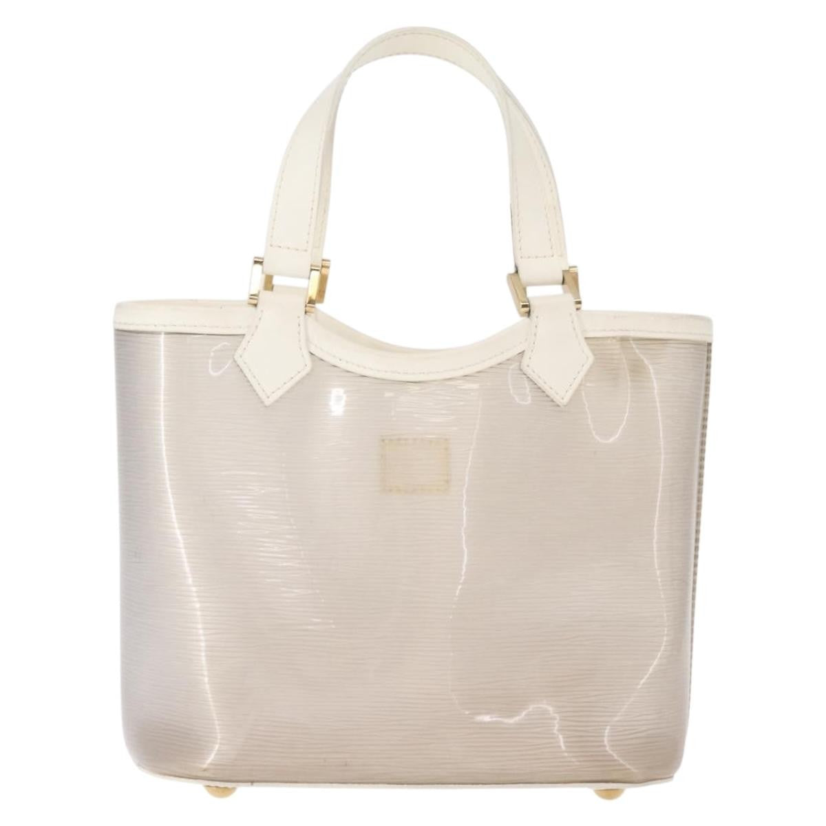 Louis Vuitton Plage Lagoon Bay Handbag Vinyl Epi Leather White Leather Handbag (Pre-Owned)