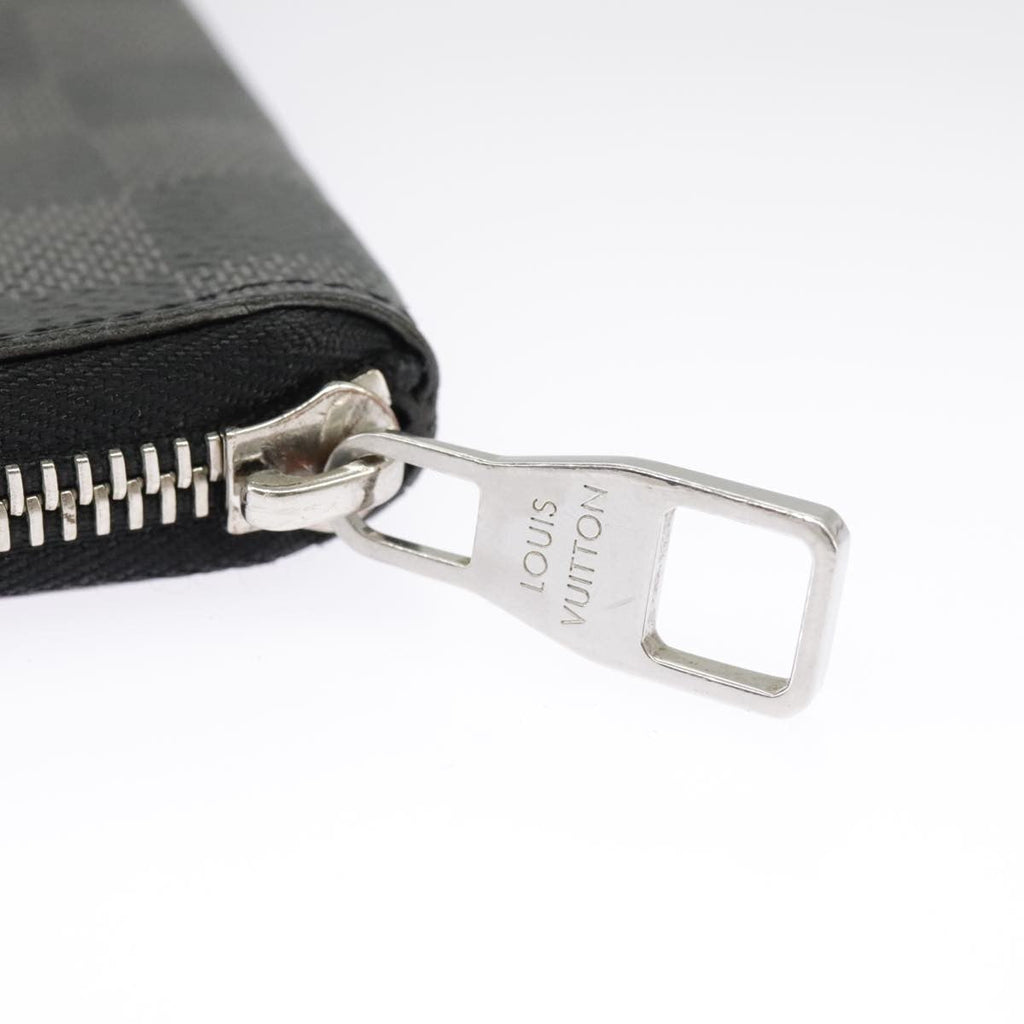 Louis Vuitton Zippy Wallet Vertical Damier Graphite Gray Canvas Wallets Accessory (Pre-Owned)