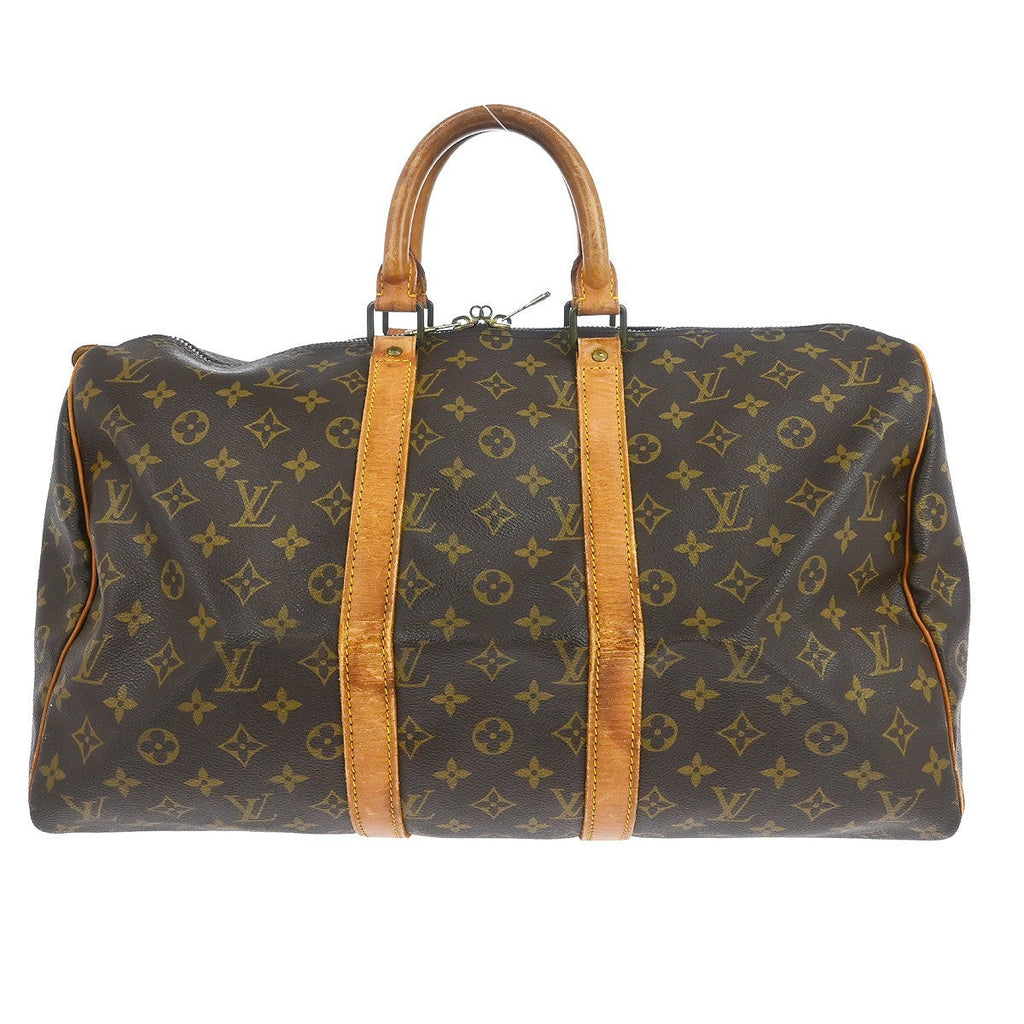 Louis Vuitton Keepall Bag Monogram Canvas Brown Canvas Travel Bag Bag (Pre-Owned)