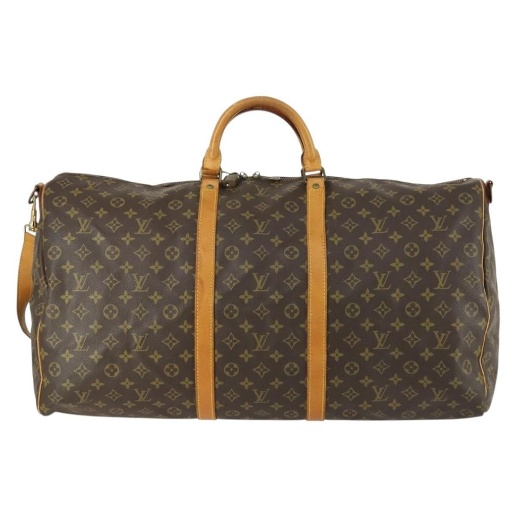 Louis Vuitton Keepall Bandouliere Bag Monogram Canvas Brown Canvas Travel Bag Bag (Pre-Owned)