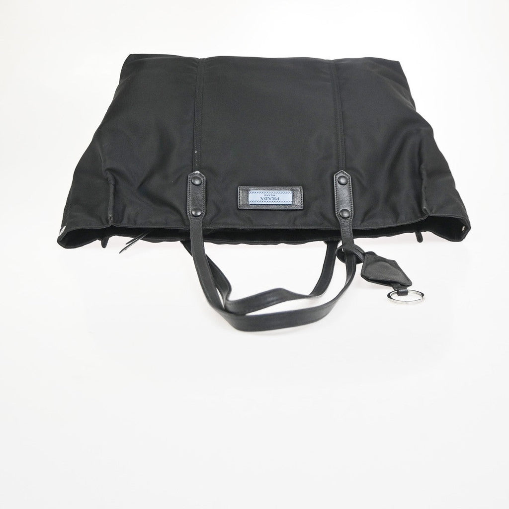 Prada Etiquette Tote Tessuto Black Nylon Tote Bag Bag (Pre-Owned)