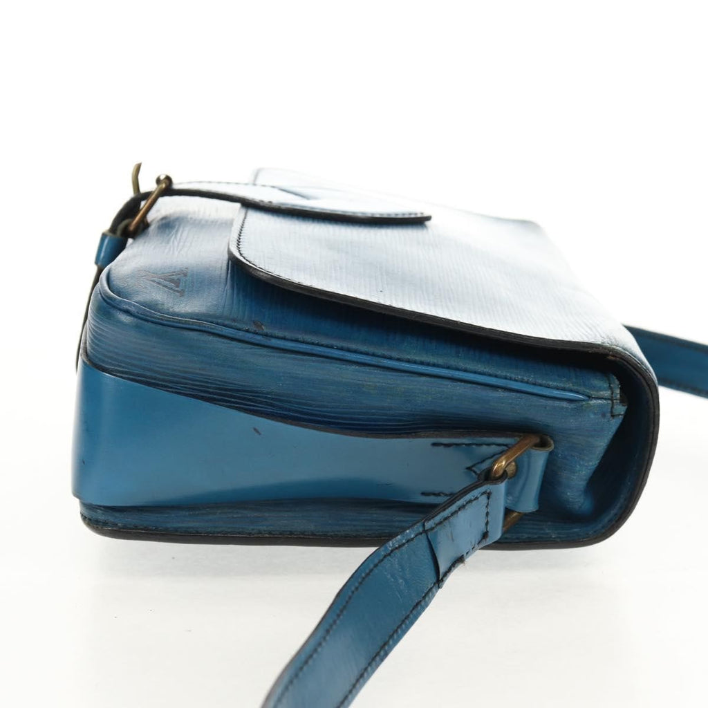 Louis Vuitton Cartouchiere Handbag Epi Leather Blue Leather Shoulder Bag Bag (Pre-Owned)