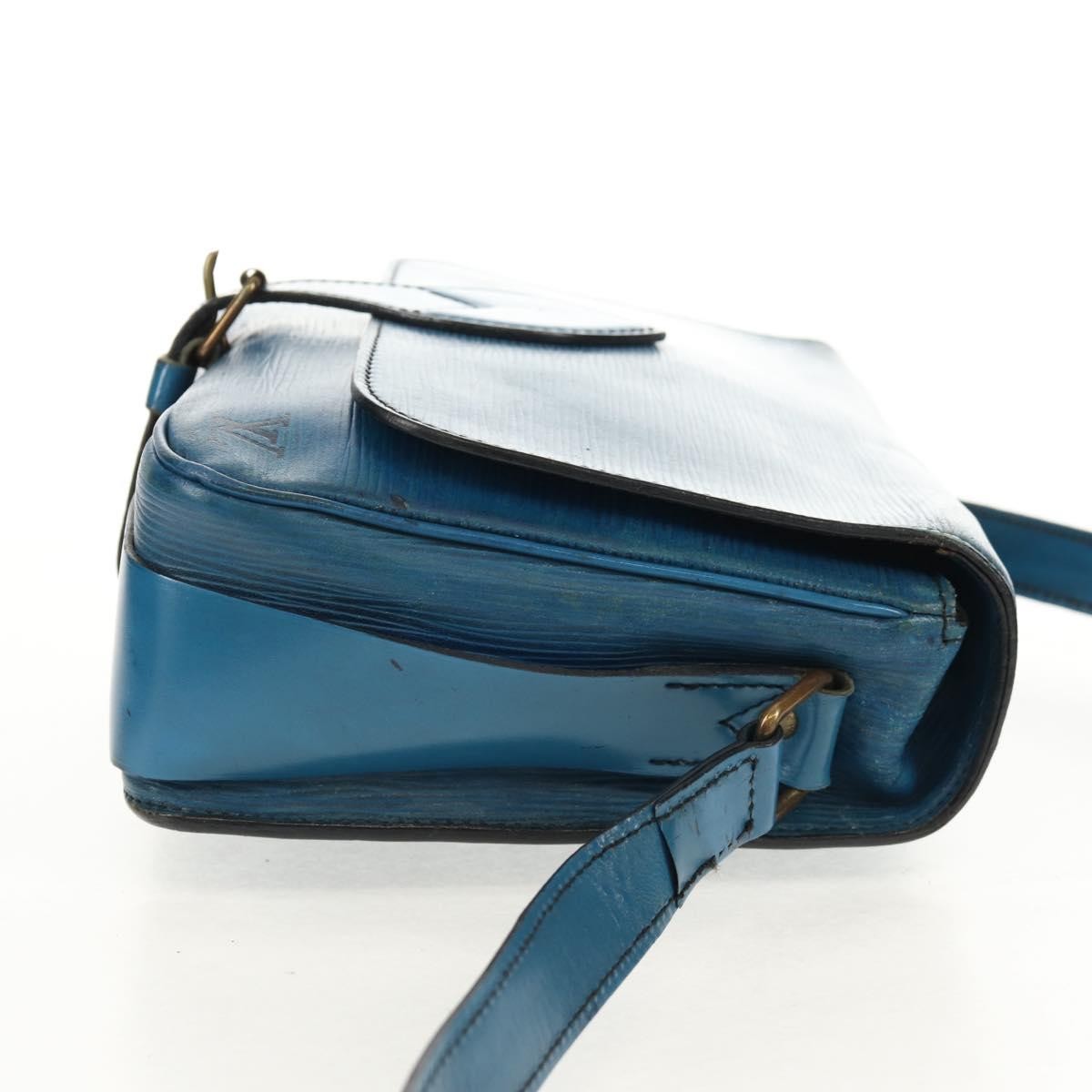 Louis Vuitton Cartouchiere Handbag Epi Leather Blue Leather Shoulder Bag Bag (Pre-Owned)