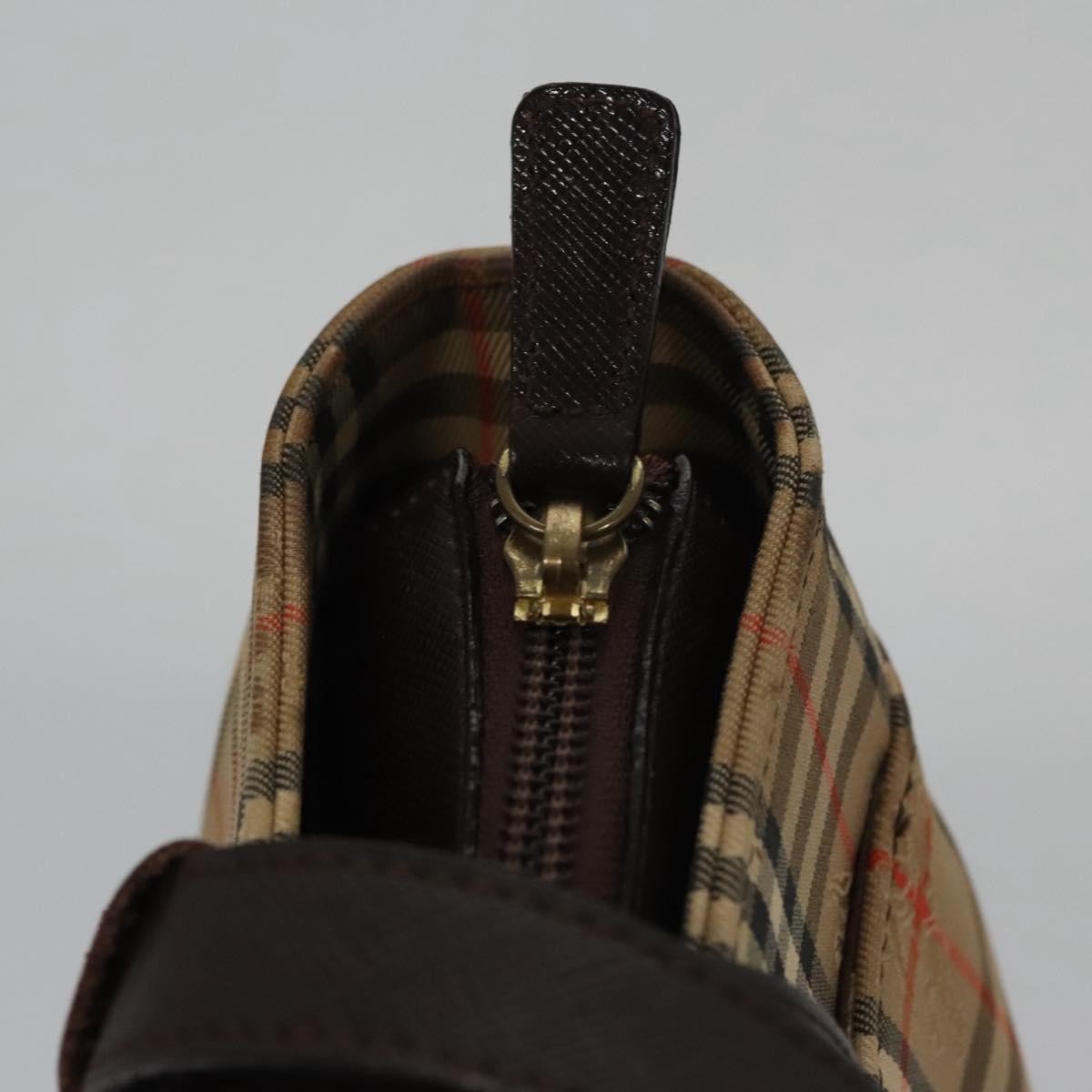Burberry Nova Check Handbag Nova Check Canvas And Leather Beige Canvas Handbag (Pre-Owned)