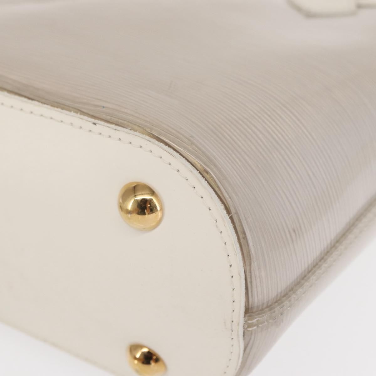 Louis Vuitton Plage Lagoon Bay Handbag Vinyl Epi Leather White Leather Handbag (Pre-Owned)