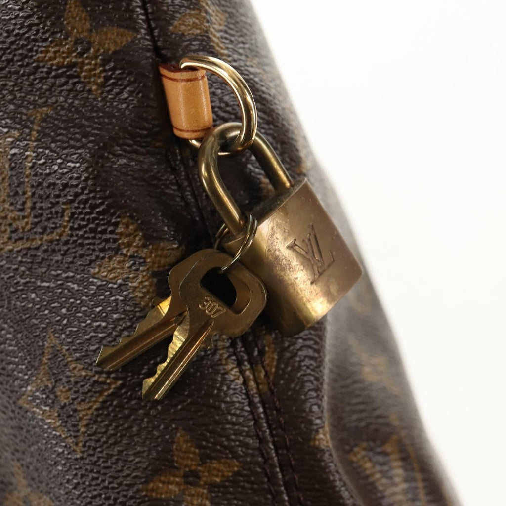 Louis Vuitton Lockit Handbag Monogram Canvas Brown Canvas Handbag (Pre-Owned)