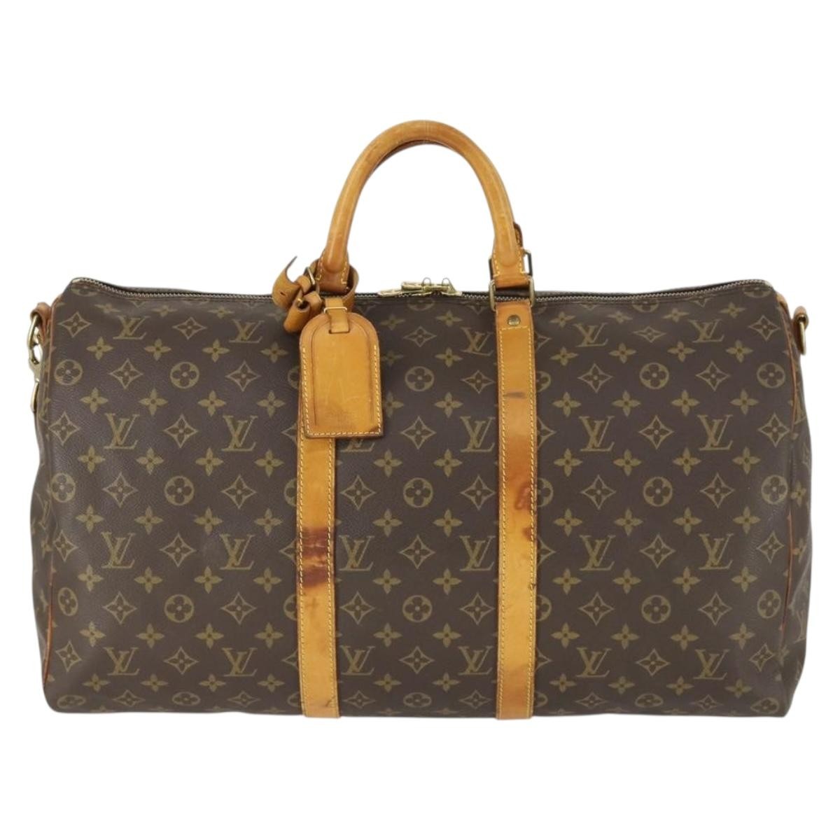 Louis Vuitton Keepall Bag Monogram Canvas Brown Canvas Travel Bag Bag (Pre-Owned)