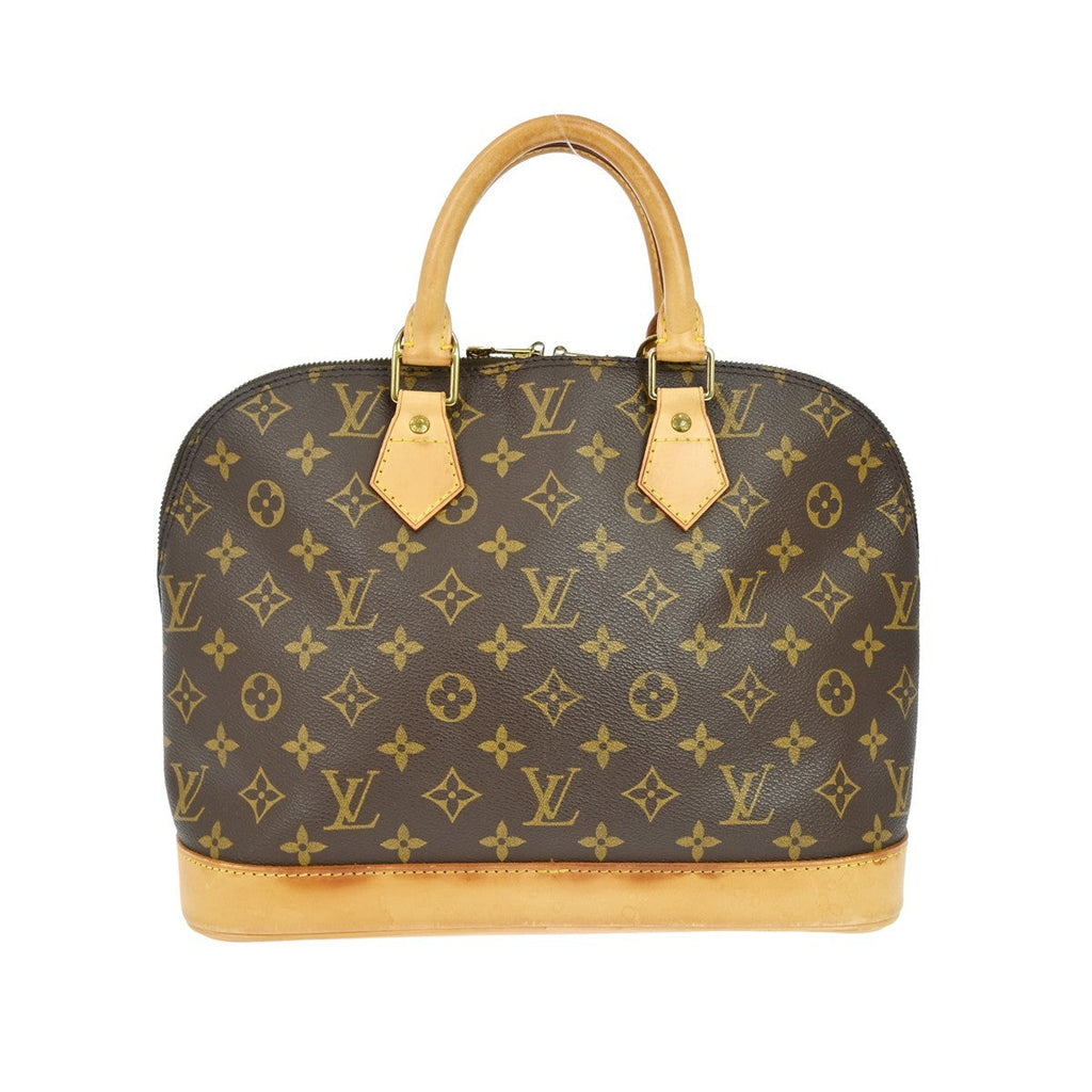 Louis Vuitton Alma Handbag Monogram Canvas Brown Canvas Handbag (Pre-Owned)
