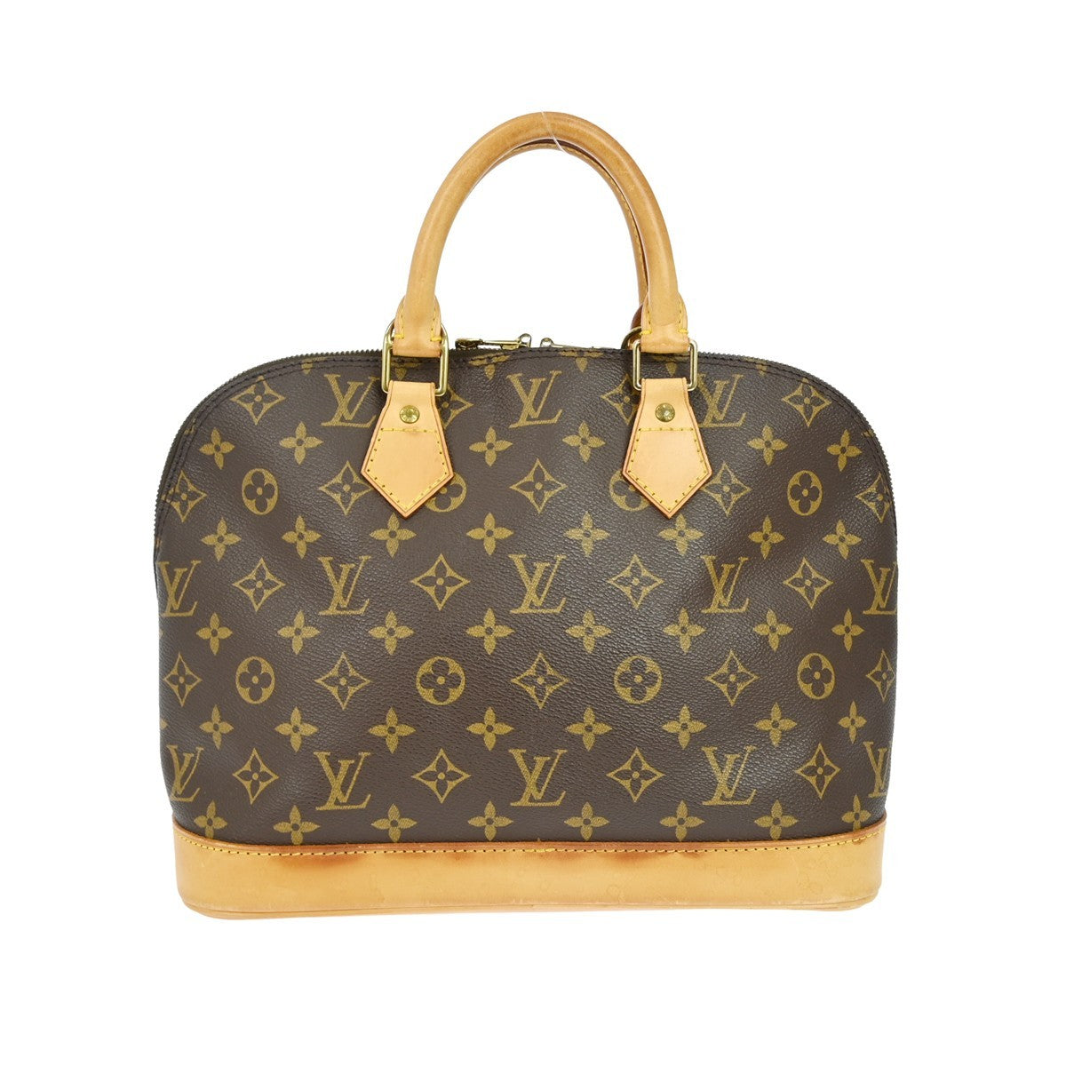 Louis Vuitton Alma Handbag Monogram Canvas Brown Canvas Handbag (Pre-Owned)