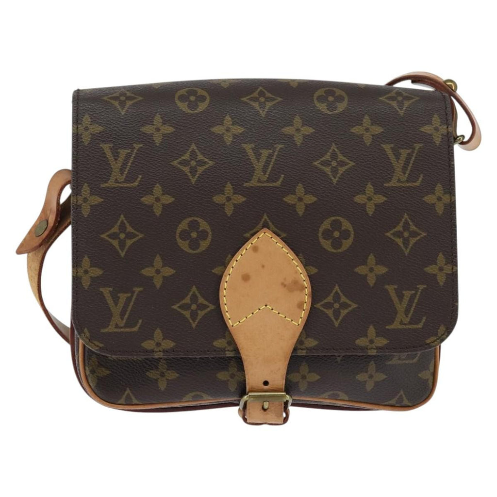 Louis Vuitton Cartouchiere Handbag Monogram Canvas Brown Canvas Shoulder Bag Bag (Pre-Owned)