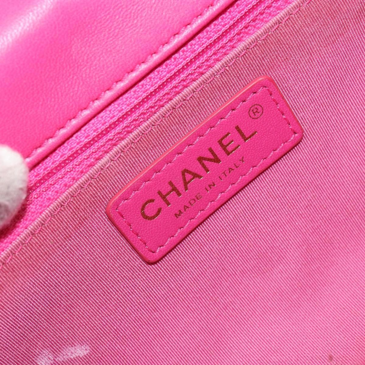 Chanel Mademoiselle Chic Flap Bag Quilted Lambskin Pink Leather Shoulder Bag Bag (Pre-Owned)